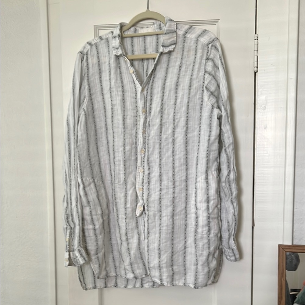 CP Shades green and white striped tunic